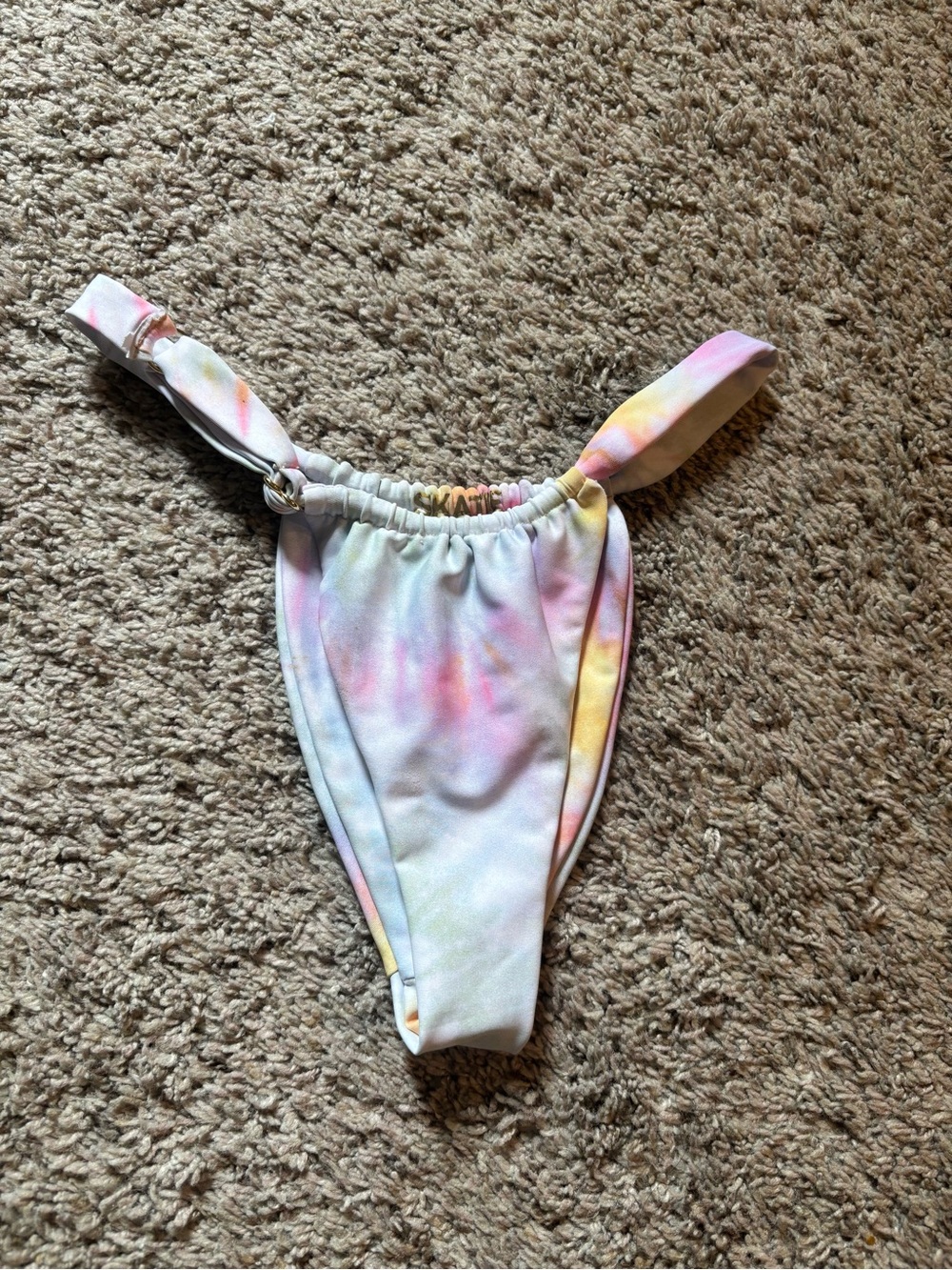 Skatie Pastel Tie-Dye Bikini Bottoms - Pink, Yellow, Blue